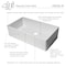 Alfi Brand White 36" Smooth Apron Sgl Bowl Fireclay Farm Sink AB536-W - alternate 7
